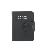 Carteira de passaporte, pele sintética, localizador e fecho magnético vista principal