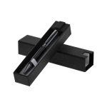 Caneta premium metálica giratória e recarregável, tinta azul segunda vista