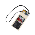 Bolsa tiracolo de pele sintética com ecrã transparente e uso táctil terceira vista