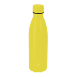 Garrafa térmica de aço inoxidável reciclado, tampa a condizer 500 ml cor amarelo primeira vista