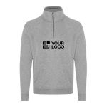 Camisola unissexo com fecho de correr médio de felpa escovada 280 g/m² vista principal