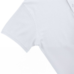Polo branco de manga curta de algodão piqué para adultos 180 g/m² quinta vista