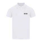 Polo branco de manga curta de algodão piqué para adultos 180 g/m² vista principal