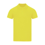 Polo unissexo de algodão piqué em várias cores, manga curta 180 g/m² cor amarelo primeira vista
