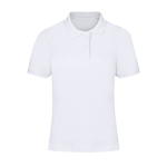 Polo de algodão piqué branco de manga curta para mulher 180 g/m² cor branco primeira vista