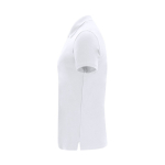 Polo de algodão piqué branco de manga curta para mulher 180 g/m² segunda vista