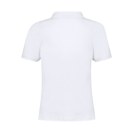 Polo de algodão piqué branco de manga curta para mulher 180 g/m² terceira vista