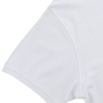 Polo de algodão piqué branco de manga curta para mulher 180 g/m² quinta vista
