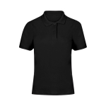 Polo 100% algodão piqué várias cores, manga curta para mulher 180 g/m² cor preto primeira vista