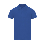 Polo de algodão piqué gola canelada, manga curta para criança 180 g/m² cor azul primeira vista