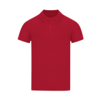 Polo de algodão piqué gola canelada, manga curta para criança 180 g/m² cor vermelho primeira vista