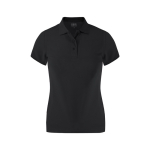 Polo de tecido técnico justo, manga curta para mulher 180 g/m² cor preto primeira vista