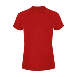 T-shirt técnica de poliéster raglan, manga curta para mulher 135 g/m² cor vermelho primeira vista