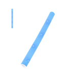 Barra de espuma com luzes fixas e intermitentes e pilhas de botão