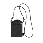 Bolsa tiracolo de rPET com proteção RFID e cordão com função de cabo segunda vista