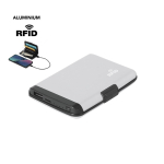 Porta-cartões 2 em 1 com powerbank de alumínio e proteção RFID