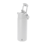 Copo térmico de aço inoxidável com tampa de orifício e palhinha 550 ml cor branco primeira vista