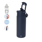 Copo térmico de aço inoxidável com tampa de orifício e palhinha 550 ml