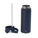 Copo térmico de aço inoxidável com tampa de orifício e palhinha 550 ml terceira vista