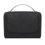 Nécessaire de viagem de pele sintética com tira para fixação cor preto primeira vista