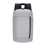 Mochila corporativa de pele sintética com fecho de correr cor cinzento primeira vista