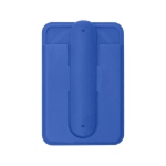 Porta-cartões de silicone, suporte para telemóvel com pontas dobráveis cor azul primeira vista