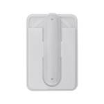 Porta-cartões de silicone, suporte para telemóvel com pontas dobráveis cor branco primeira vista