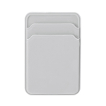 Porta-cartões magnético, silicone, compartimento duplo para smartphone cor branco primeira vista