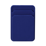 Porta-cartões magnético, silicone, compartimento duplo para smartphone cor azul-marinho primeira vista