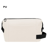 Nécessaire de pele sintética com fecho de correr e asa lateral