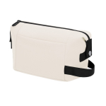 Nécessaire de pele sintética com fecho de correr e asa lateral quarta vista