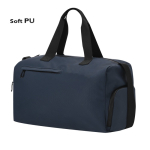 Saco de viagem de pele sintética com compartimento para calçado