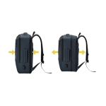Mochila extensível, couro sintético, para portátil com entrada USB 15” quarta vista