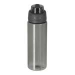 Garrafa translúcida com sistema de bebida duplo e pega dobrável cor preto primeira vista