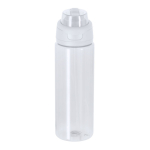 Garrafa translúcida com sistema de bebida duplo e pega dobrável cor branco primeira vista