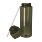 Garrafa translúcida com sistema de bebida duplo e pega dobrável quinta vista