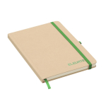 Caderno de cartão reciclado de capa dura, folhas pautadas A5 segunda vista