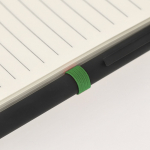 Caderno de cartão reciclado de capa dura, folhas pautadas A5 quarta vista