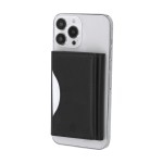 Porta-cartões de pele sintética reciclada, fixação e fecho magnético segunda vista