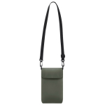 Bolsa tiracolo de pele sintética, fecho de velcro e correia ajustável cor verde-escuro primeira vista