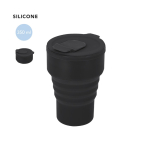 Copo dobrável de silicone com tampa e bocal deslizante 350 ml