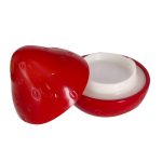 Bálsamo labial em recipiente com design de fruta, aroma baunilha FPS15 cor vermelho quarta vista