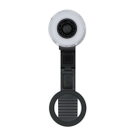 Anel de luz com ventoinha em plástico ABS e suporte para telemóvel 500mAh cor preto primeira vista