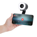 Anel de luz com ventoinha em plástico ABS e suporte para telemóvel 500mAh oitava vista