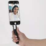 Suporte magnético para telemóvel dobrável, mosquetão, altura ajustável