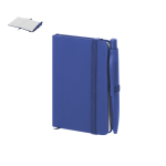 Bloco de notas de capa sintética com caneta a condizer A7