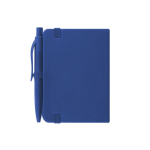 Bloco de notas de capa sintética com caneta a condizer A7 quarta vista