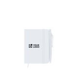 Bloco de notas de capa sintética com caneta a condizer A7 vista principal