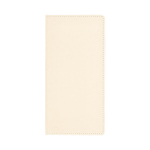 Caderno de capa dura e bolso no interior, folhas pautadas A5 cor natural primeira vista