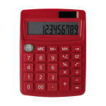 Calculadora de secretária de 12 dígitos com eliminação automática cor vermelho primeira vista